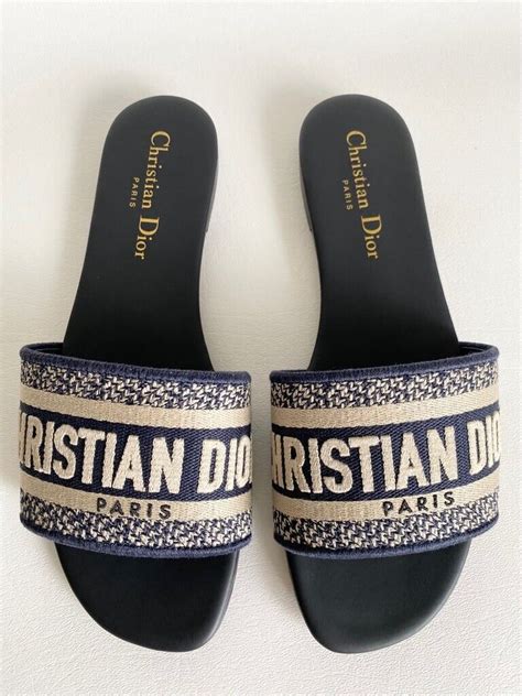 christian dior navy slides|Christian Dior slides price.